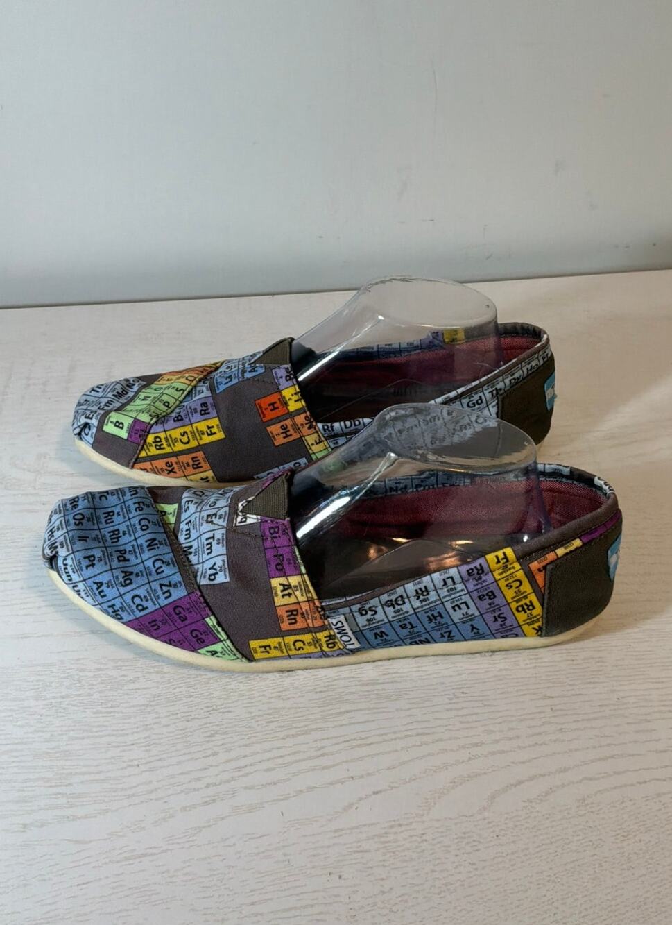 TOMS Periodic Table Chemistry Science Alpragata Slip Ons 10